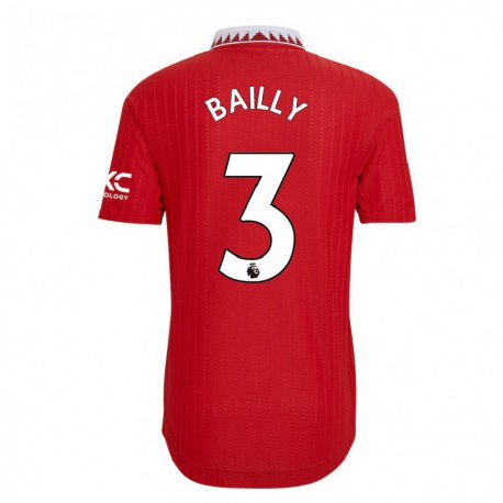 Kandiny Niño Camiseta Eric Bailly #3 Rojo 1ª Equipación 2022/23 La Camisa Chile