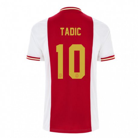 Kandiny Niño Camiseta Dusan Tadic #10 Rojo Oscuro Blanco 1ª Equipación 2022/23 La Camisa Chile