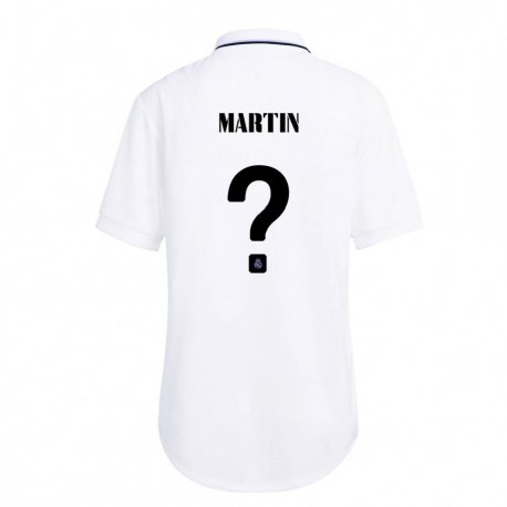 Kandiny Niño Camiseta Mario Martin #0 Blanco Púrpura 1ª Equipación 2022/23 La Camisa Chile