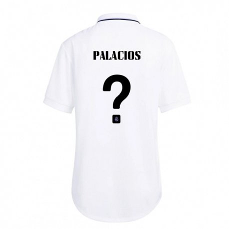Kandiny Niño Camiseta Cesar Palacios #0 Blanco Púrpura 1ª Equipación 2022/23 La Camisa Chile