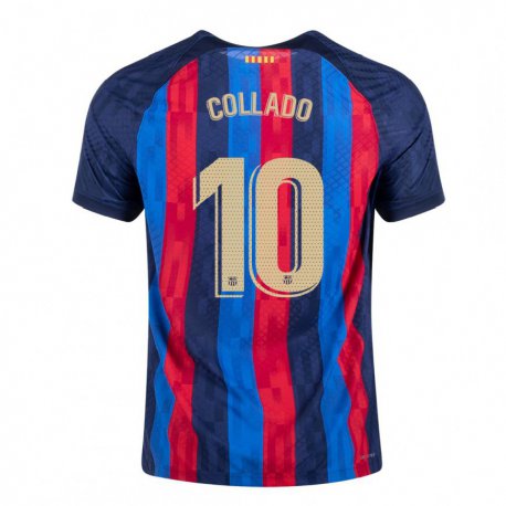 Kandiny Niño Camiseta Alex Collado #10 Azul Escarlata 1ª Equipación 2022/23 La Camisa Chile