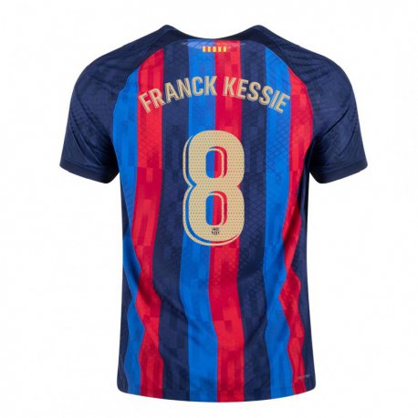 Kandiny Niño Camiseta Franck Kessie #8 Azul Escarlata 1ª Equipación 2022/23 La Camisa Chile