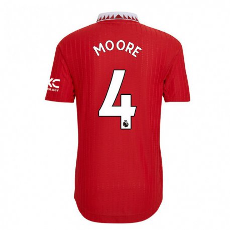 Kandiny Niño Camiseta Jade Moore #4 Rojo 1ª Equipación 2022/23 La Camisa Chile