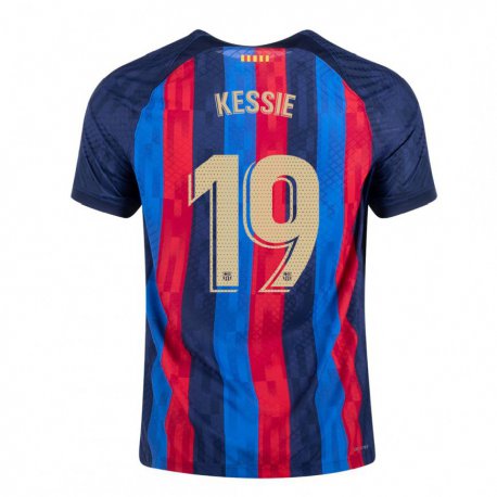 Kandiny Niño Camiseta Franck Kessie #19 Azul Escarlata 1ª Equipación 2022/23 La Camisa Chile