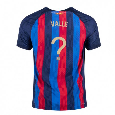 Kandiny Niño Camiseta Alex Valle #0 Azul Escarlata 1ª Equipación 2022/23 La Camisa Chile