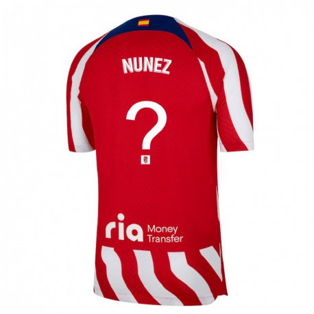 Kandiny Niño Camiseta Rafael Nunez #0 Rojo Blanco Azul 1ª Equipación 2022/23 La Camisa Chile