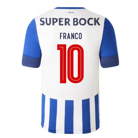 Kandiny Niño Camiseta Andre Franco #10 Azul Real 1ª Equipación 2022/23 La Camisa Chile
