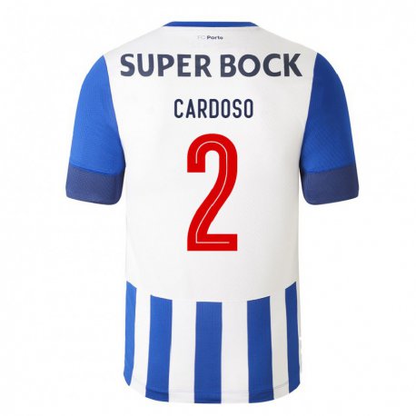 Kandiny Niño Camiseta Fabio Cardoso #2 Azul Real 1ª Equipación 2022/23 La Camisa Chile