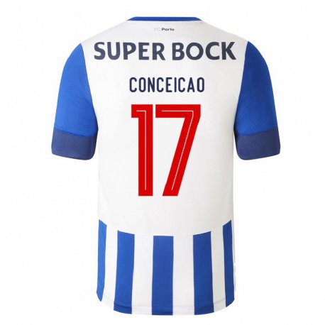Kandiny Niño Camiseta Rodrigo Conceicao #17 Azul Real 1ª Equipación 2022/23 La Camisa Chile
