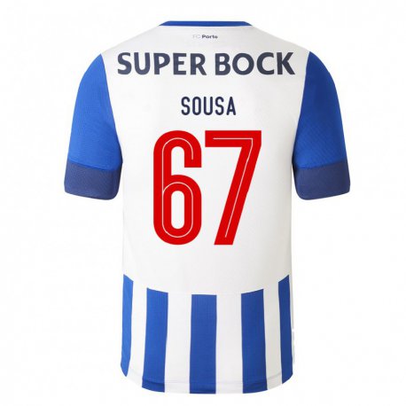 Kandiny Niño Camiseta Vasco Sousa #67 Azul Real 1ª Equipación 2022/23 La Camisa Chile