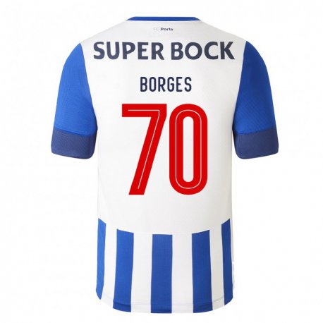 Kandiny Niño Camiseta Goncalo Borges #70 Azul Real 1ª Equipación 2022/23 La Camisa Chile