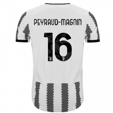 Kandiny Niño Camiseta Pauline Peyraud-magnin #16 Blanco Negro 1ª Equipación 2022/23 La Camisa Chile