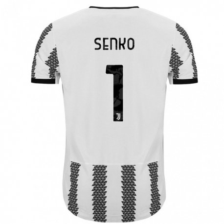 Kandiny Niño Camiseta Zsombor Senko #1 Blanco Negro 1ª Equipación 2022/23 La Camisa Chile