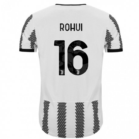 Kandiny Niño Camiseta Jonas Rohui #16 Blanco Negro 1ª Equipación 2022/23 La Camisa Chile