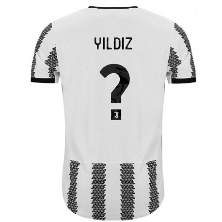 Kandiny Niño Camiseta Kenan Yildiz #0 Blanco Negro 1ª Equipación 2022/23 La Camisa Chile