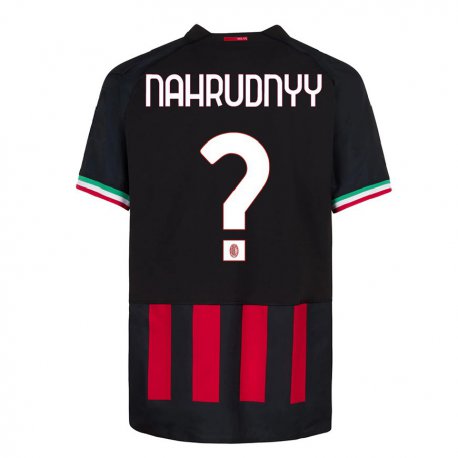 Kandiny Niño Camiseta Vladislav Nahrudnyy #0 Negro Rojo 1ª Equipación 2022/23 La Camisa Chile
