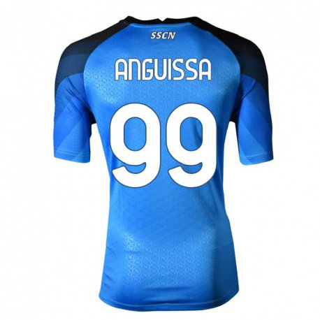 Kandiny Niño Camiseta Andre Zambo Anguissa #99 Azul Oscuro Gris 1ª Equipación 2022/23 La Camisa Chile
