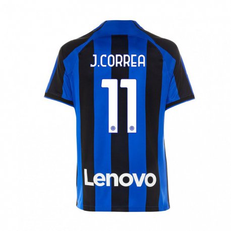 Kandiny Niño Camiseta Joaquin Correa #11 Azul Real Negro 1ª Equipación 2022/23 La Camisa Chile