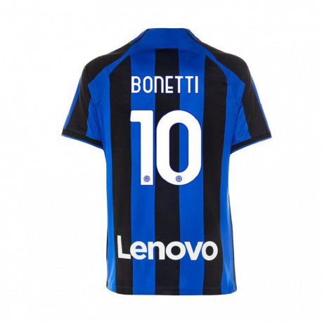 Kandiny Niño Camiseta Tatiana Bonetti #10 Azul Real Negro 1ª Equipación 2022/23 La Camisa Chile