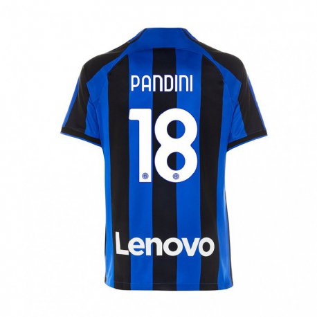 Kandiny Niño Camiseta Marta Pandini #18 Azul Real Negro 1ª Equipación 2022/23 La Camisa Chile