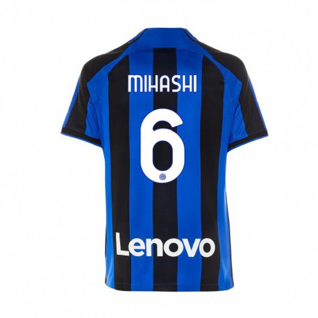 Kandiny Niño Camiseta Mana Mihashi #6 Azul Real Negro 1ª Equipación 2022/23 La Camisa Chile