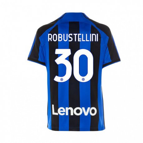 Kandiny Niño Camiseta Chiara Robustellini #30 Azul Real Negro 1ª Equipación 2022/23 La Camisa Chile