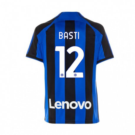 Kandiny Niño Camiseta Matteo Basti #12 Azul Real Negro 1ª Equipación 2022/23 La Camisa Chile