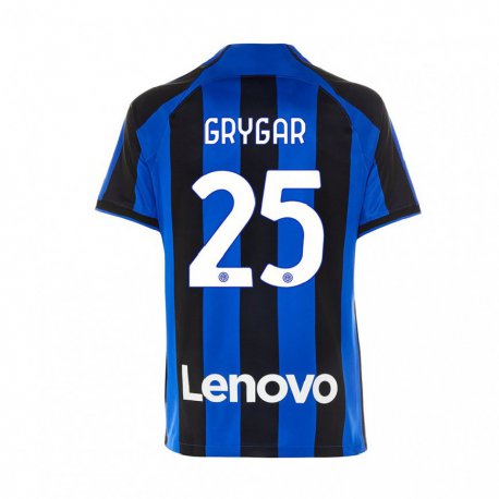 Kandiny Niño Camiseta Samuel Grygar #25 Azul Real Negro 1ª Equipación 2022/23 La Camisa Chile