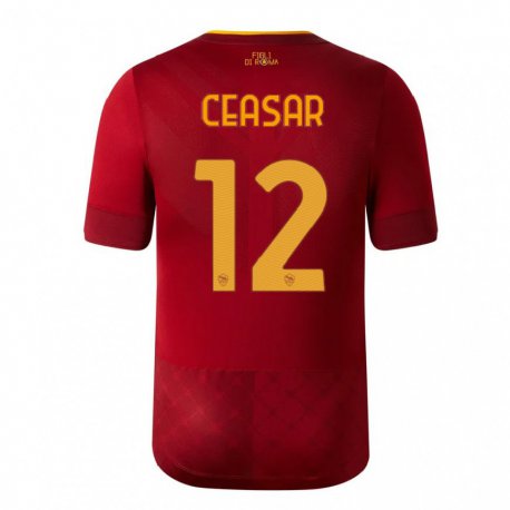 Kandiny Niño Camiseta Camelia Ceasar #12 Marrón Rojo 1ª Equipación 2022/23 La Camisa Chile