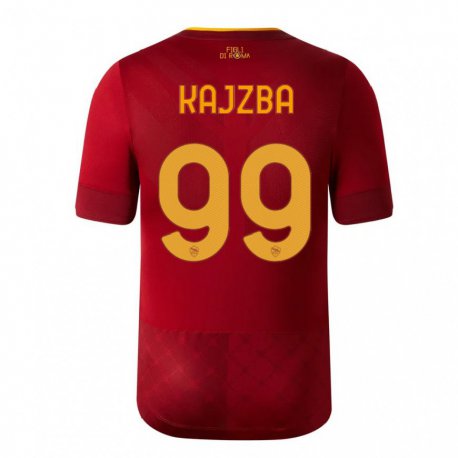 Kandiny Niño Camiseta Nina Kajzba #99 Marrón Rojo 1ª Equipación 2022/23 La Camisa Chile