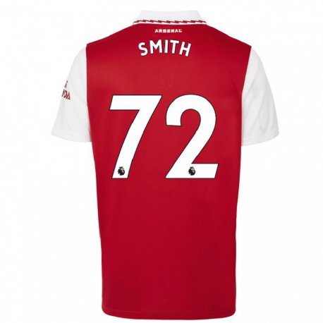 Kandiny Niño Camiseta Matt Smith #72 Rojo Blanco 1ª Equipación 2022/23 La Camisa Chile