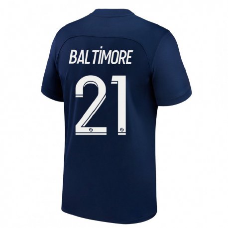 Kandiny Niño Camiseta Sandy Baltimore #21 Azul Oscuro Rojo 1ª Equipación 2022/23 La Camisa Chile
