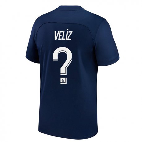 Kandiny Niño Camiseta Nehemiah Fernandez Veliz #0 Azul Oscuro Rojo 1ª Equipación 2022/23 La Camisa Chile