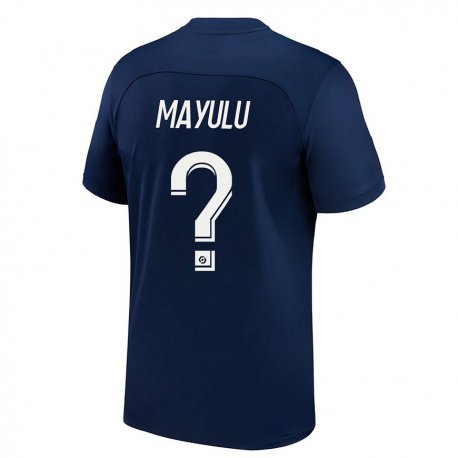 Kandiny Niño Camiseta Senny Mayulu #0 Azul Oscuro Rojo 1ª Equipación 2022/23 La Camisa Chile