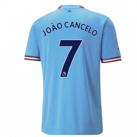 Kandiny Niño Camiseta Joao Cancelo #7 Azul Rojo 1ª Equipación 2022/23 La Camisa Chile