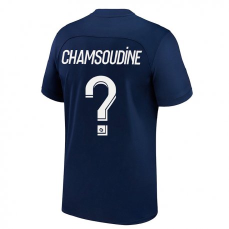 Kandiny Niño Camiseta Hanna'a Chamsoudine #0 Azul Oscuro Rojo 1ª Equipación 2022/23 La Camisa Chile