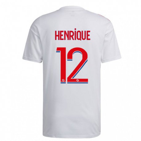 Kandiny Niño Camiseta Henrique #12 Blanco Azul Rojo 1ª Equipación 2022/23 La Camisa Chile