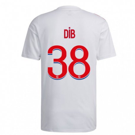 Kandiny Niño Camiseta Djibrail Dib #38 Blanco Azul Rojo 1ª Equipación 2022/23 La Camisa Chile