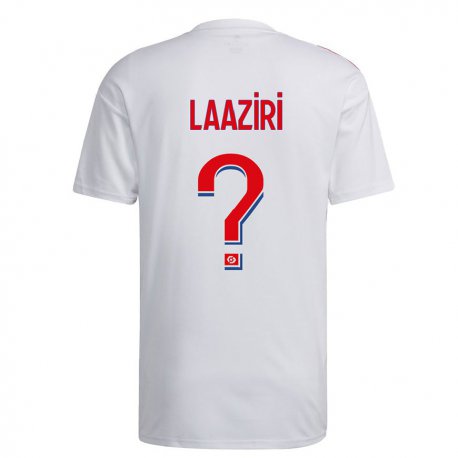 Kandiny Niño Camiseta Achraf Laaziri #0 Blanco Azul Rojo 1ª Equipación 2022/23 La Camisa Chile