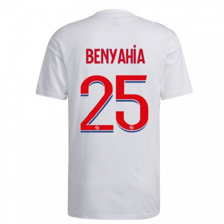 Kandiny Niño Camiseta Ines Benyahia #25 Blanco Azul Rojo 1ª Equipación 2022/23 La Camisa Chile