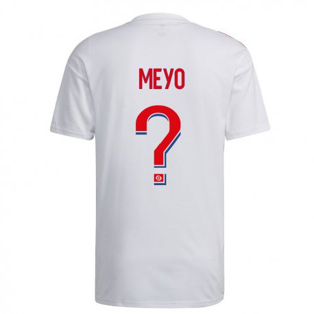 Kandiny Niño Camiseta Bryan Meyo #0 Blanco Azul Rojo 1ª Equipación 2022/23 La Camisa Chile