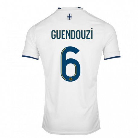 Kandiny Niño Camiseta Matteo Guendouzi #6 Zafiro Blanco 1ª Equipación 2022/23 La Camisa Chile