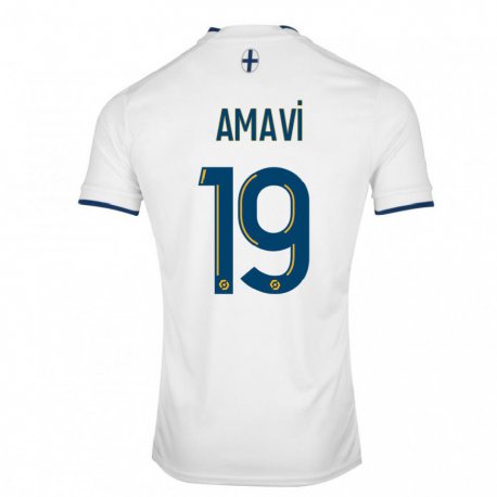 Kandiny Niño Camiseta Jordan Amavi #19 Zafiro Blanco 1ª Equipación 2022/23 La Camisa Chile