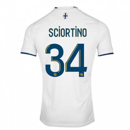 Kandiny Niño Camiseta Paolo Sciortino #34 Zafiro Blanco 1ª Equipación 2022/23 La Camisa Chile
