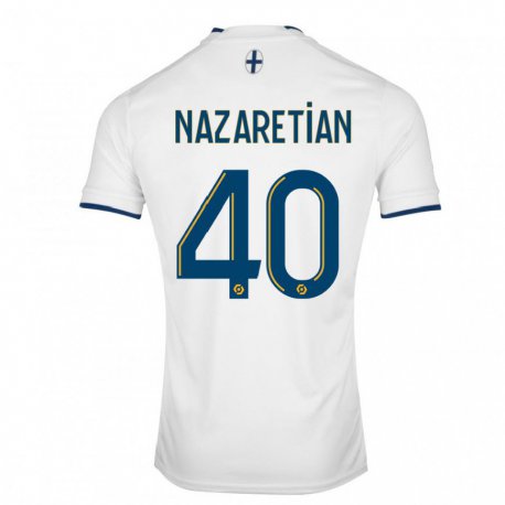 Kandiny Niño Camiseta Manuel Nazaretian #40 Zafiro Blanco 1ª Equipación 2022/23 La Camisa Chile