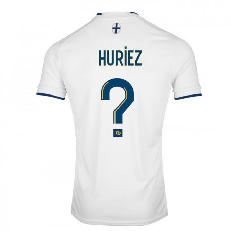 Kandiny Niño Camiseta Evan Huriez #0 Zafiro Blanco 1ª Equipación 2022/23 La Camisa Chile