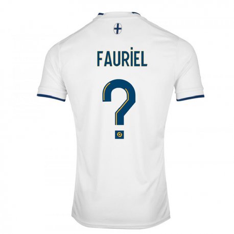 Kandiny Niño Camiseta Lois Fauriel #0 Zafiro Blanco 1ª Equipación 2022/23 La Camisa Chile