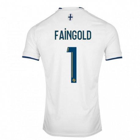 Kandiny Niño Camiseta Abbie Faingold #1 Zafiro Blanco 1ª Equipación 2022/23 La Camisa Chile