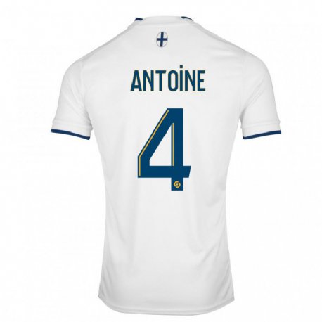 Kandiny Niño Camiseta Maud Antoine #4 Zafiro Blanco 1ª Equipación 2022/23 La Camisa Chile