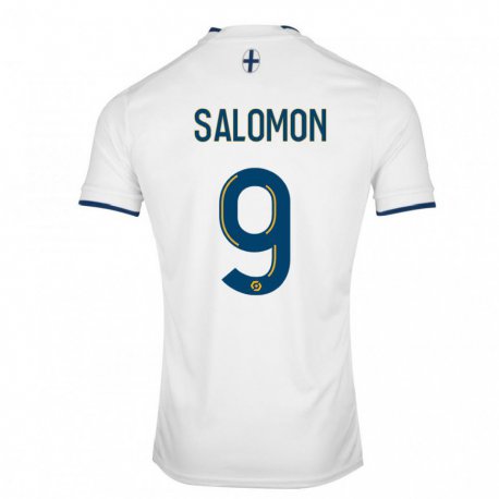 Kandiny Niño Camiseta Maeva Salomon #9 Zafiro Blanco 1ª Equipación 2022/23 La Camisa Chile